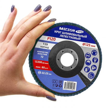 Круг шлифовальный лепестковый комплект МЕГЕОН 61010-10 купить по низкой цене | МАКСПРОФИТ