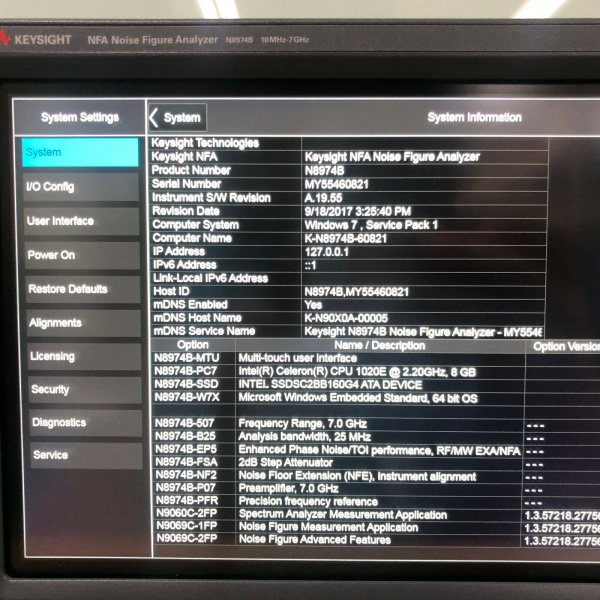 Анализатор коэффициента шума с сенсорным мультитач-дисплеем Keysight N8974B (демонстрационный) купить по низкой цене | МАКСПРОФИТ