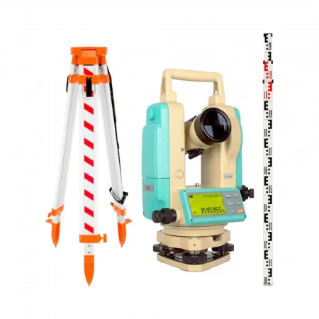 Комплект теодолит RGK T-02 с лазерным целеуказателем штатив рейка - 3 в 1 купить по низкой цене | МАКСПРОФИТ