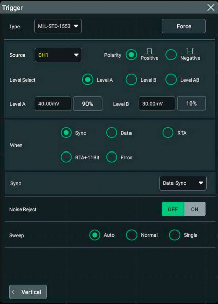 Программная опция запуска и декодирования сигналов шин последовательной передачи данных стандарта MIL-STD-1553 RIGOL DS80000-AEROA купить по низкой цене | МАКСПРОФИТ
