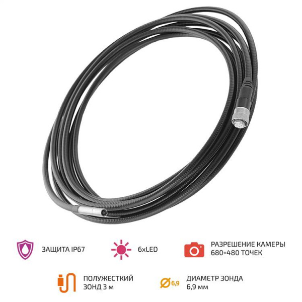 Зонд 3М для видеоскопа МЕГЕОН 33500 купить по низкой цене | МАКСПРОФИТ